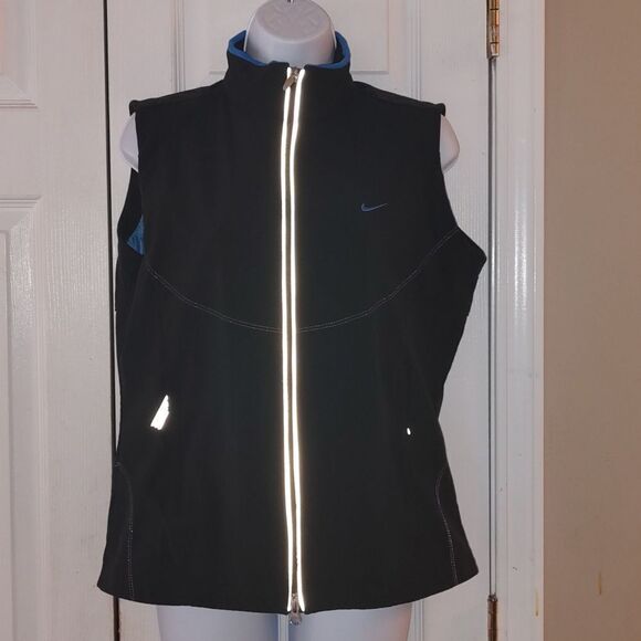 Nike Spherepro running workout  reflective black royal blue vest Sz M - Picture 1 of 5